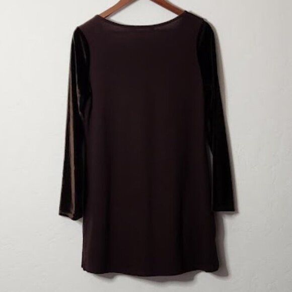 Soft Surroundings Women's Velvet Sleeve Tunic Blouse Size Small - Picture 4 of 5